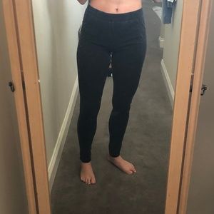 Mudd Moto Style Washed Black Leggings